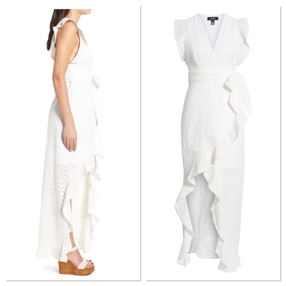 AFRM Andrea Ruffle Wrap Dress